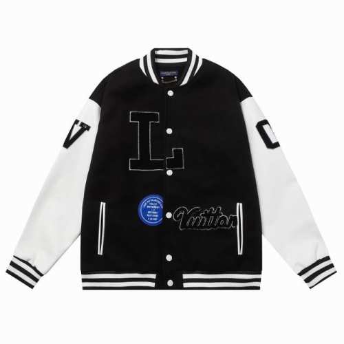 款号B08 Lv白敬亭同款棒球服 700G高克重尼料 荔枝纹手皮 M L Xl Xxl 黑