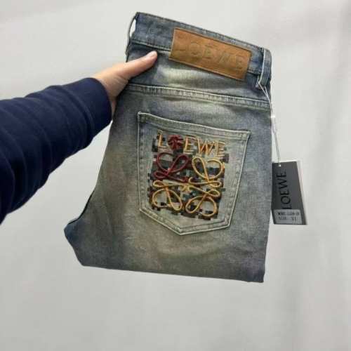 款号Cc882 Loewe 罗意威春夏欧洲专柜新款超A代购级别海外贸易公司订单货源，顶级原单高端男士定制时尚修身小直筒印花牛仔裤 颜色：图片色 尺码：M-Xxl