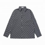 9085# 针织提花高弹面料 Dior高品质面料新款经典款老花迪奥高密度针织毛衣提花衬衫，面料底布是毛衣织法，面布卫衣提花织法，高弹力高密度面料厚度380克，宽