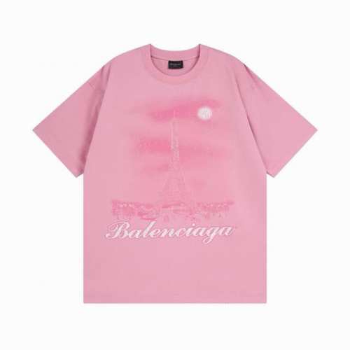 balenciaga 巴黎世家2025 Ss 埃菲尔铁塔喷墨渐变彩印短袖T恤 本市场No.1的质量 真正天花板品质 全部原版开发注意细节图 避免被盗图商家混发