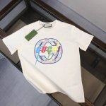 Gucci 24Ss夏季新款圆领短袖T恤！270克重磅高端纯棉面料，手感质感都极完美！修身裁剪设计干净利落！时尚又好看！走线做工非常精致！版型效果超赞！而且透气