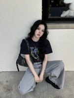顶级品质 Ganni 新款各大明星同款星月童话卡通字母印花短袖T恤 顶级复刻，Ins海外超级大爆款，温馨星月图案真的太治愈了，小姐姐闺蜜出街搭配必备一件！ 定织
