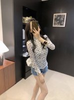 y31025#25早春新款Louis Vuitto*网纱打底衫 独家现货定制网纱字母面料 小性感设计 模特上身均为大货实拍 黑白两色 Sml 跑量p价