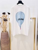 Size：S M L Xl 阔版黑白两色 男女同款 1973538250081 Cel*Ne 赛琳 2025Fw春夏系列旅行热气球直喷印花配以经典凯旋门印花重磅
