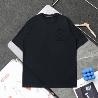 上新 顶级复刻 高端定制 Louis Vuitton 路易威登Lv 新款压花浮雕休闲短袖T恤 - 款号: 3315 - 颜色 黑色 白色 - 购入原版开模打造