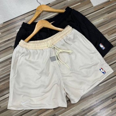 福利款！夏季情侣款男女同款男士宽松网眼休闲运动五分裤短裤潮流个性联名款 高逼格好货Nike Air Fear Of God Nba三方联名高街美式网眼运动短裤N