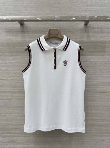 高版本出 独家首发 原单品质 Missd 25春夏新品网球少女风Polo领背心上衣。Yb定制扁机面料，定位刺绣五角星字母，运动日常出街均可轻松驾驭～经典版型百搭