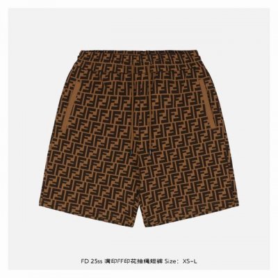 fendi 芬迪 25Ss 满印Ff印花抽绳短裤 灵感源自八十年代复古 采用定制面料制作而成 官方同款 面料经过同缸染色工艺处理 手感舒适柔软 既时尚又具有个性