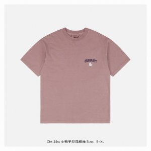 carhartt 卡哈特 25Ss 小鸭子印花短袖 面料采用230克重精梳棉 定制32支1*1螺纹 成衣两遍水洗处理 面料舒适亲肤无异感 定制定染面料 纺织密度