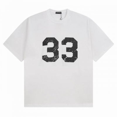 克罗心T恤衫上衣宽松潮流情侣款短袖圆领用定制面料丶1比1配色罗纹丶环保印花。无味色彩鲜艳丶250克高克重纯棉面料，细节更佳完美，黑白S-Xl