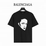 Balenciaga 巴黎世家 25Ss Mina音乐系列 肖像及后被专辑印花廓形短袖T恤 Balenciaga Music Mina音乐合作系列黑色和白色复古