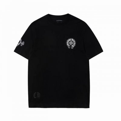 高版本Chrome Hearts 克罗心梵文彩虹渐变印花短袖 胸口口袋 面料使用32支 克全棉双纱面料 纹路清晰可见 质感柔软细腻光滑 垂感十足 有一定厚度 非