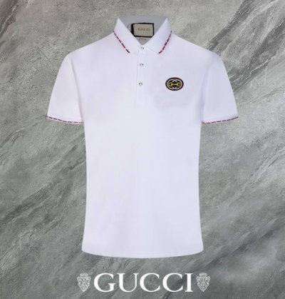 Gucci~古驰 夏季新款高品质三标齐全翻领短袖polo衫，专柜定制面料 透气舒适度高，细节无可挑剔，品牌元素设计理念，体现高品质。手感细腻柔软！呈现休闲裁剪，