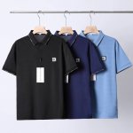 Calvin Klein Ck春夏新品 相色条纹桑蚕丝polo衫 情侣款夏季简约透气T恤 间色镶边翻领短袖polo衫 经典小Logo撞色领口翻领polo衫~ 男