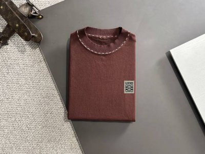 隔天出货 高品质 Loewe 罗意威 25Ss春夏新款高定T恤 意大利进口机器制造 真正做到顶奢高品质 闭眼入的款 精梳重磅的面料 高强度高克重面料掂起来手感份