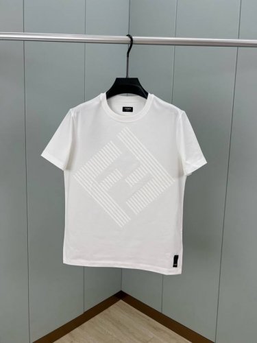 fendi 25春夏限定新品Ff立体植绒印花标识短袖T恤，定制80支双股丝光棉面料；黑色 白色 宝蓝 S～Xxxl