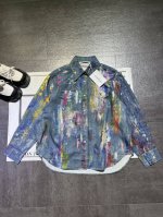 pp Acne Studio**25Ss新款3D数码印花油画衬衫出货 轻薄面料 上身效果超赞 现货发 尺码32 34 36