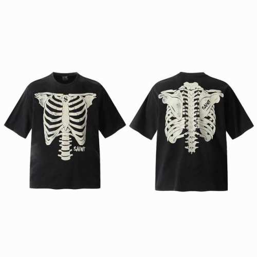 saint 洗水复古骨架短袖T恤 颜色：洗水黑 p价： 码数： M L Xl Xxl 款号：2147