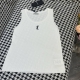 针织背心拿货 ysl家25春夏新款圆领Logo刺绣针织背心 颜色:2色 码数:Sml