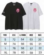 现货 p802253 新款夏季潮牌梵文重叠大宝剑印花立体图案字母男女款短袖T恤 克32支纯棉 颜色：黑色 白色 码数：S M L Xl