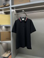 GuccⅠ 古驰 领尖蜜蜂织带新款polo衫 原版面料 原版订制辅料 官方同款 采用210克纯棉珠地面料，定制 同缸染面料 手感非常舒服爽滑 版型挺阔有型 一线