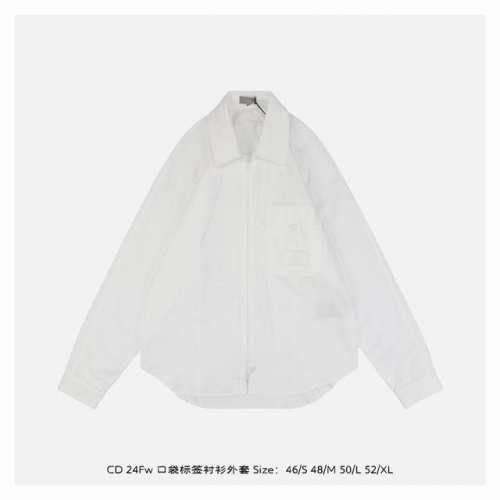 本地自取：420 dior/迪奥 24Fw 口袋标签衬衫外套 联名系列的 D*Or For My Real Friends 标志，采用白色棉质斜纹布精心制作，搭