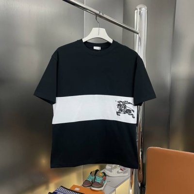 上新140【纯原臻品 】【顶级原版复刻】 burberry/巴宝莉 2025Sslogo经典刺绣战马术标识圆领短袖T恤 原版面料高版本高品质 网红明星同款 原版