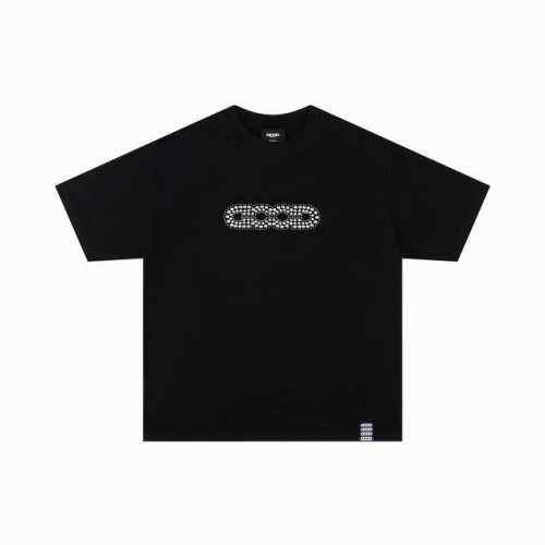 Goodbrand Ss24组合色亮片纯棉短袖T恤 320克纯棉双纱 前后烫钻 颜色：黑色 码数：S M L Xl