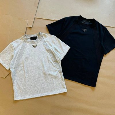 prada 2025Fw 普拉达解构拼接太空棉短袖T恤 把Cleanfit极简风玩到这么高级的只有它了 甄选280G空气液态棉 无论上身还是摸上去更加高级 直到