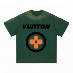 高端品质 Louis Vuitton 2025Fall 春夏系列 老花短袖T恤 采用进口康丽数码直喷印花 定染高品质潮牌32支加密双纱100%棉洗后280G 成