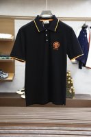 Hermes 爱马仕 2025Ss夏季新品，男士胸前经典徽标刺绣珠地网眼商务休闲短袖polo衫！香港洋行渠道货，重磅高端级臻品，完美沿袭了普家的精髓与基因，胸前