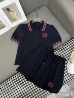 miumi* 25Ss新款泡泡袖polo衫半裙套装 字母绣花装饰 休闲款 两色三码Smla807