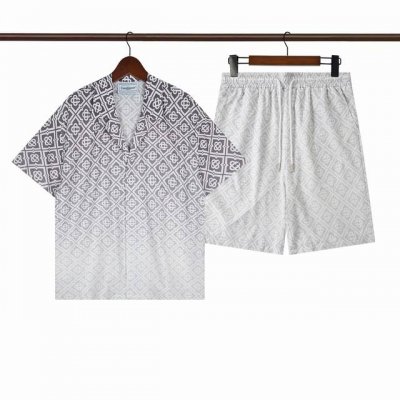 c262短袖衬衫 C362短裤双层内网 Casablanca卡萨布兰卡夏季新款休闲套装 男女同款 尺码M L Xl Xxl