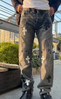 8036 Chrome Hearts Ch克罗心 24Ss Vip定制黑白贴皮火焰高街牛仔裤 原版购入打版 真实还原Vintage极致质感 意产特种牛皮印花再切
