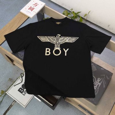 上新 款号：Ay710 高版本 2025新款Boylondon烫金老鹰天使翅膀图案字母Logo印花休闲情侣短袖T恤，采用280克重的纯棉双纱面料，我们只做精品面