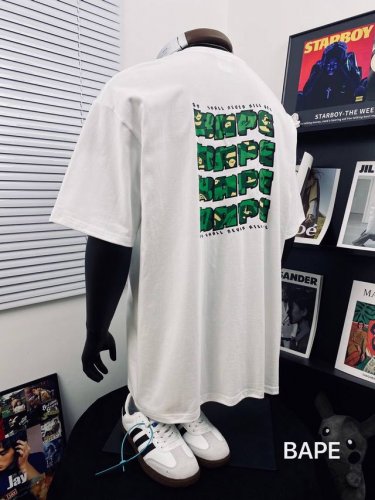 bape Summer Camp猿人头百变字母重工艺印花圆领短袖 高版本 猿人形象 增添潮流 让你成为最靓仔 官网发售款 超级推荐 超人气单品 260克优质高织