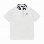 Versace 范思哲 老人头 Logo刺绣 拼色 拼接 polo衫 升级，灵感源自八十年代复古 原版面料 官方同款 定制 同缸染面料 手感非常舒服 春夏最新砖