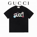 gucci古驰24Ss早春系列 -G家趣味卡通图标英文Logo -采用双纱纯棉250G 面料颜色定制定染 不缩水不退色 手感舒服 质感超强全套辅料.潮男潮女必备