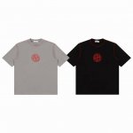 Stone 石头岛 25Ss蛇年限定款重工红色大刺绣 Logo 情侣圆领短袖 T恤-原单版本 Color：灰色 黑色 Size：M L Xl Xxl Numbe