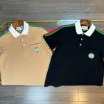 顶级代购版本★Gucci古驰2025Ss古驰翻领品牌Logo口袋Polo衫 1:1高品质 高端珠地面料洗水处理 口袋双G刺绣 肩部装饰红绿织带细节 编织衣袖 衣