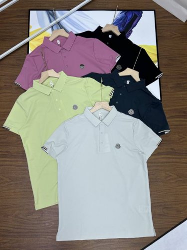 顶级版本！Moncler蒙口 全身无缝压胶polo衫专柜同步更新 大爆款来啦！高端冰丝蒙口新款男士翻领无痕冰丝短袖polo衫！高端牛奶丝锦氨混纺面料，爽滑亲肤，