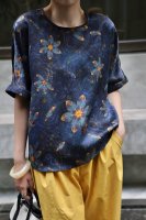 客订爆款真丝香云纱上衣出货啦 复古改良国风莨彩锦棠真丝香云纱新中式上衣气质百搭印花上衣 面料 100%真丝香云纱 码数 S一Xxl