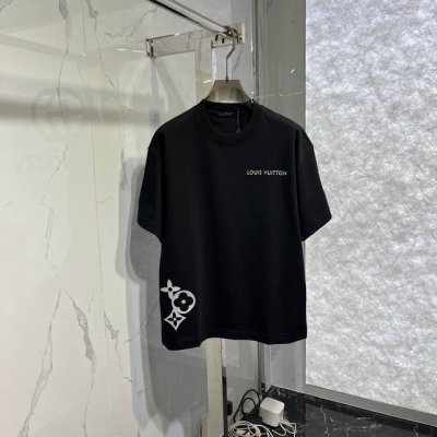 LV家新款云朵硅胶印花T恤 颜色:黑色 白色 码数:S-Xxl