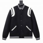 款号Y516 Saint Laurent paris 圣罗兰 经典拼皮棒球领夹克外套 Slp经典配色拼接棒球夹克棒球服外套，渠道精品 潮男潮女Zui爱的棒球服夹