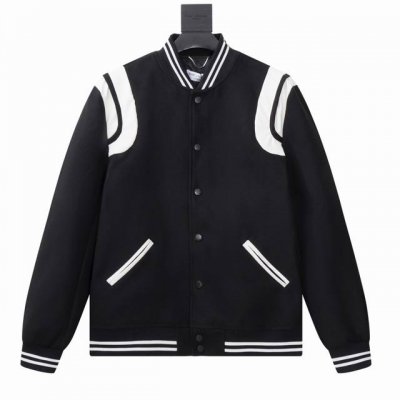 款号Y516 Saint Laurent paris 圣罗兰 经典拼皮棒球领夹克外套 Slp经典配色拼接棒球夹克棒球服外套，渠道精品 潮男潮女Zui爱的棒球服夹
