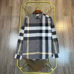 p300 顶级代购版本★Burberry巴宝莉2025Ss经典大格长袖衬衫 官网在售，专柜同款！ 经典版型衬衫怎么穿都好看，巴宝莉村衣很讲究品质，经典的款式每年