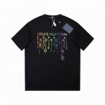 p70#V031 lv 25新品走秀款限定款 经典五彩缤纷字母Logo 印花T恤、官网同步，专柜纯棉面料！贴肤舒适，耐看又好穿，原厂工艺一丝不苟，定制260克同