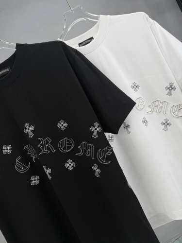 chrome Hearts 25Ss夏季新品T恤 前后幅印花贴布绣 定制32支双纱面料 颜色 黑色 白色 码数 S-Xl