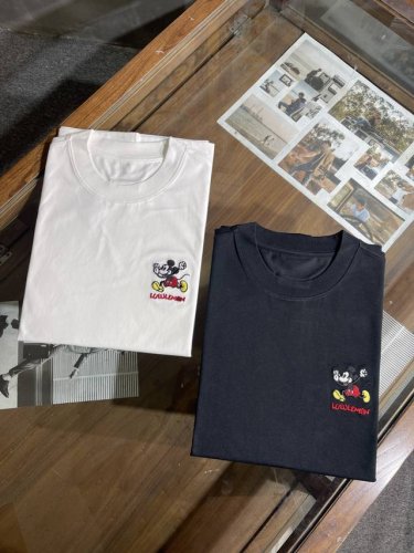 春夏新款Lululemon迪士尼合作款男女同款短T，黑色M-Xxl白色L-Xxxl