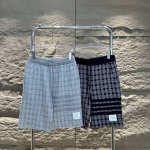 独家版本，专注高品质！ Thom Browne 汤姆.布朗，2025夏季新款裤子 四条纹纯棉格子运动短裤 顶级色织版本两个色 Tb汤姆 布朗尼Thom Brow